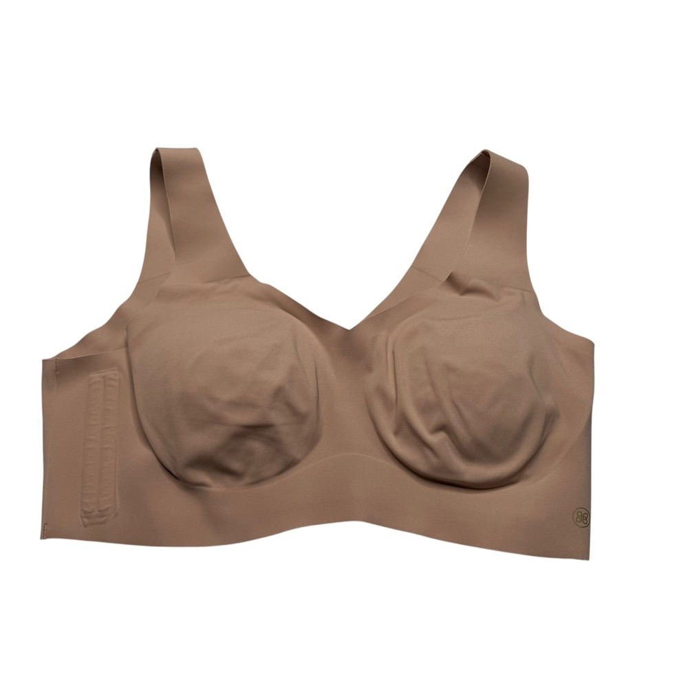 HONEYLOVE V-Neck Wireless Bra Tan Seamless Support Women's Size XL